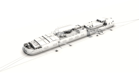 River barge and details design