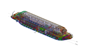 Eclaté structure d'un bateau