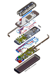 Floating restaurant technical view